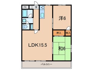 谷上ハイツの物件間取画像